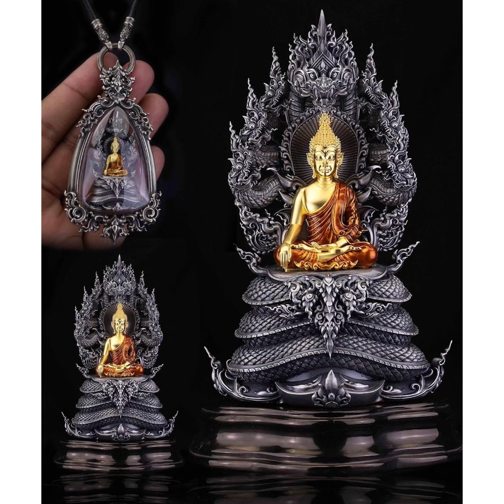 พระพุทธศรีสัตตนาคราชพิทักษ์ จัดสร้างโดยพุทธศิลป์สร้างวัด