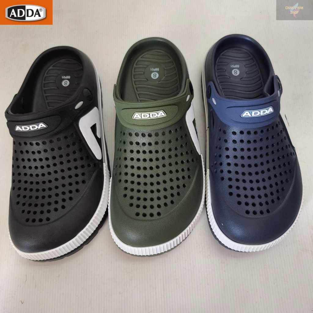 ADDA รองเท้าแตะ รองเท้าลำลอง สำหรับผู้ชาย รุ่น 59P01-M1 สีดำ/สีเขียว/สีกรม SIZE7-10