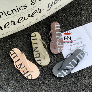 รองเท้าแตะแฟชั้นผู้หญิง / รองเท้าแตะส้นแบน พื้นรองเท้ากันลื่…