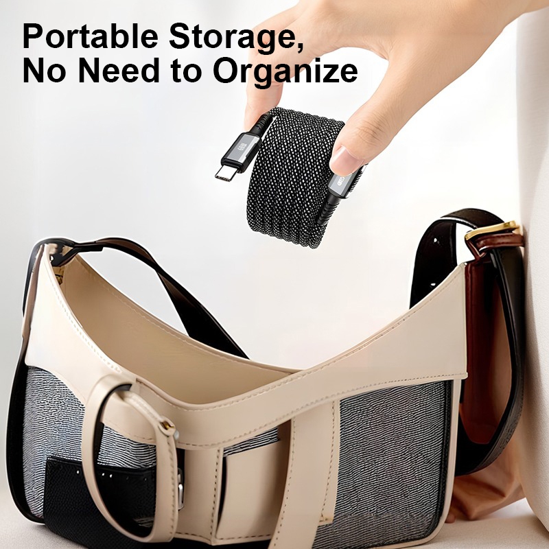 MEEGOO 30W 60W สายชาร์จเร็ว 1M สายเคเบิลข้อมูลแม่เหล็ก C to C/C to L charging cable สําหรับมือถือ - รูปที่ 4