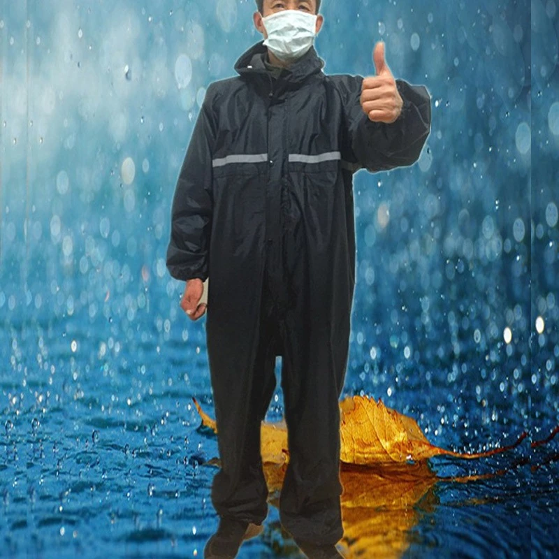 ชุดหมีกันฝนชิ้นเดียวมีฮู้ดและแถบสะท้อนแสง M-3XL thumbnail 4