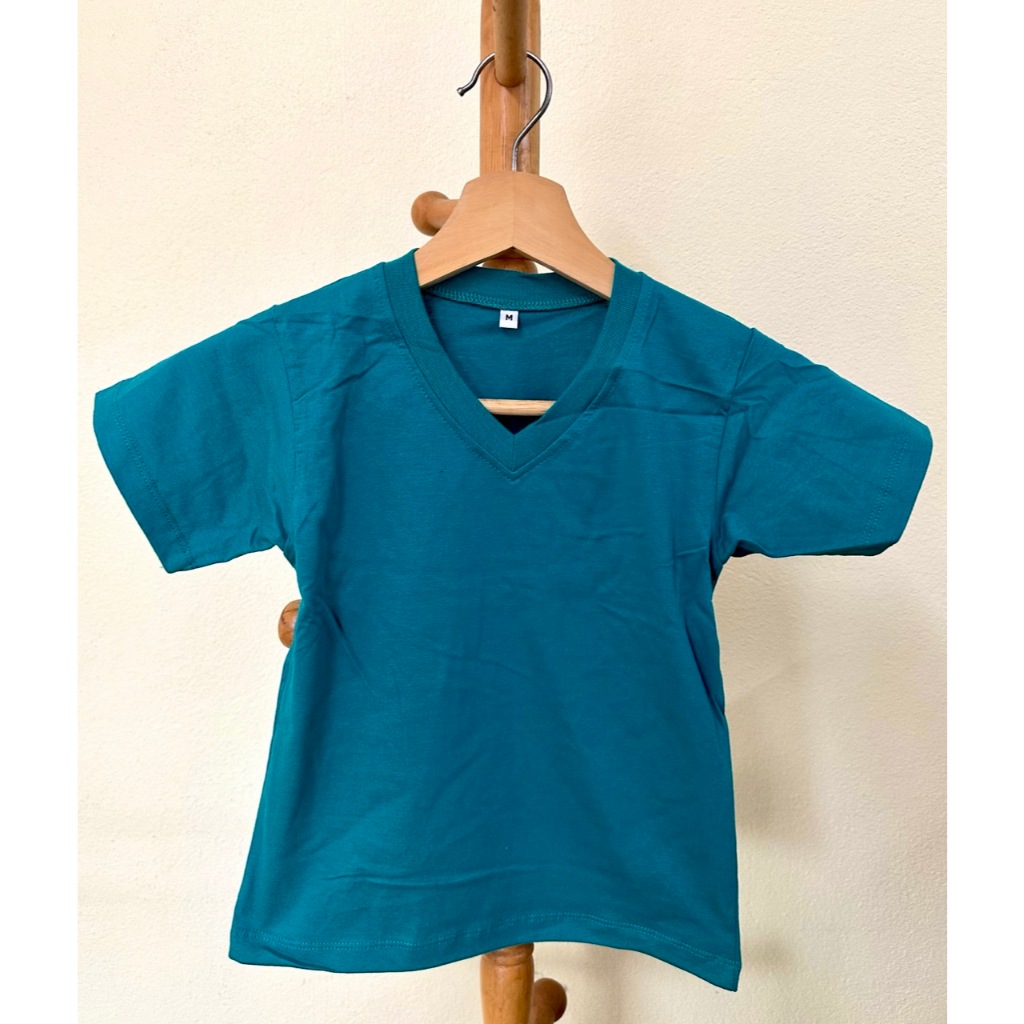 28 สี เสื้อยืดเด็ก คอวีแขนสั้น เขียวมะนาว เขียวมิ้นต์ เขียว เขียวขี้ม้า เขียวหยก ม่วงพาสเทล ม่วงเข้ม - รูปที่ 3