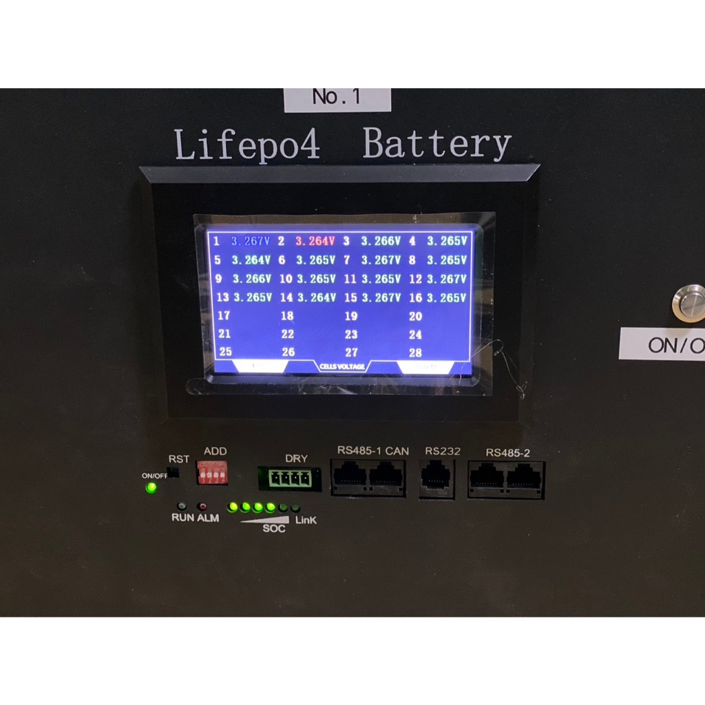 แบตเตอรี่ลิเธียมฟอสเฟส 48v 314 Ah  สื่อสารอินเวอรเตอร์ได้ RS485/CAN หน้าจอ Touch Screen