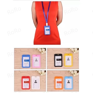 ที่ใส่บัตรทำงาน แนวตั้ง/นอน ที่ใส่บัตร + สายห้อยคอ บัตรนักเรียน กรอบบัตร PP ป้ายชื่อ 10 สี ที่ใส่บัตรพนักงาน กรอบใส่บัตร