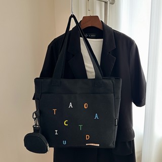 (B-1626)🔥กระเป๋าสะพายไหล่ ผ้าแคนวาส สไตส์นี้เท่มาก แฟชั่นมาใ…