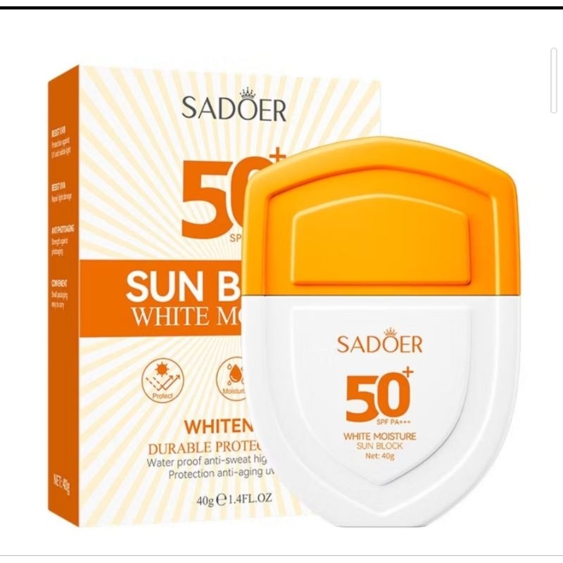 กันแดดผิวหน้า sunblock moisture SPF50PA+++ Sadoer