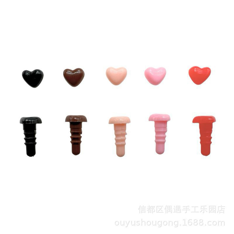 จมูกหัวใจเสียบ จมูกขนาด 6x7 mm. จมูกตุ๊กตา