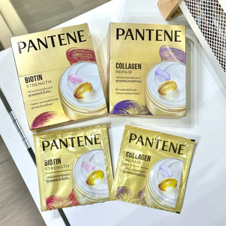 [1 กล่อง 6 ซอง] แพนทีน ไบโอทิน คอลลาเจน ทรีทเม้นท์ผม สินค้าใหม่ 1 กล่อง 6 ซอง ขนาด 12 ml.