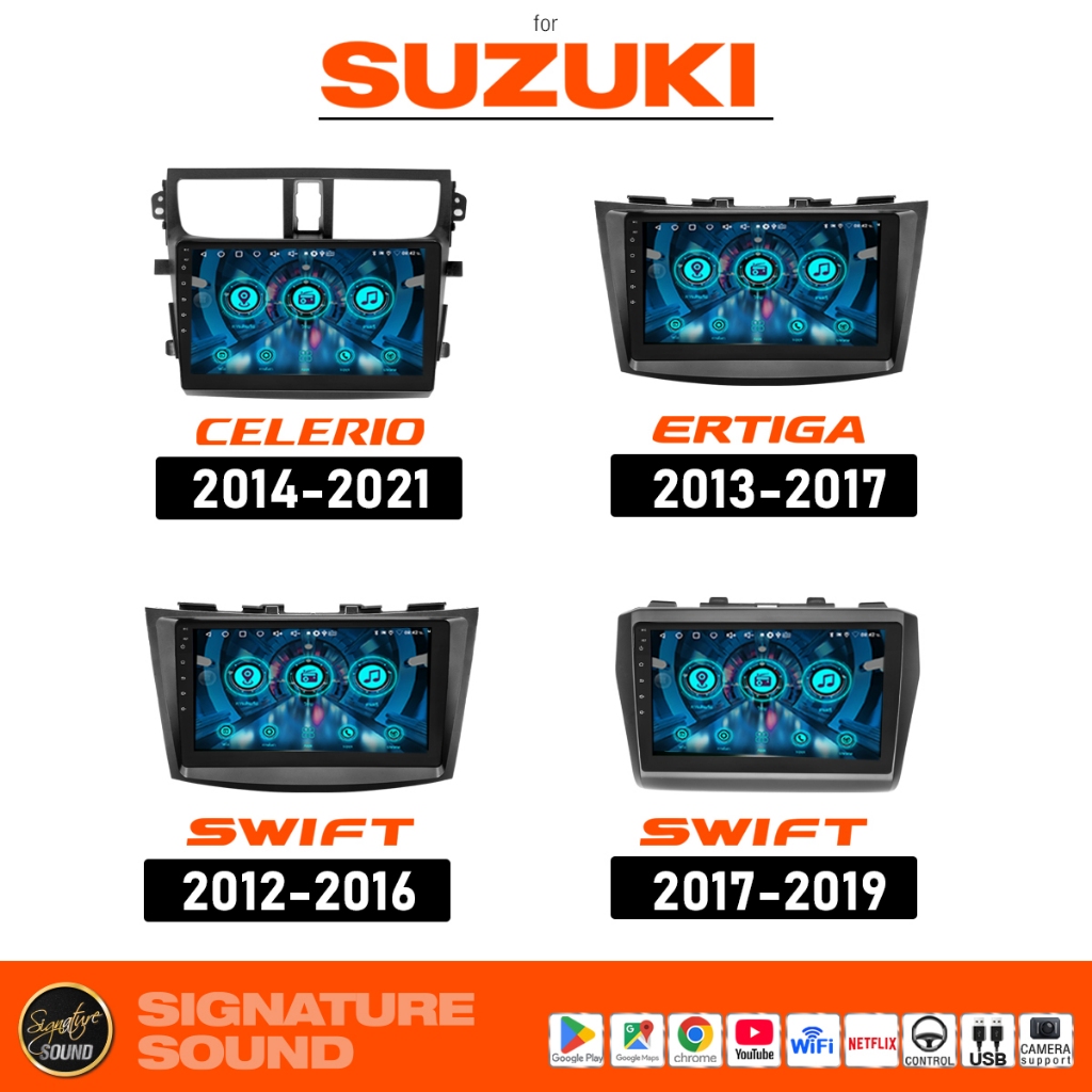 SignatureSound จอแอนดรอยด์ติดรถยนต์ SUZUKI SWIFT 12-16 / 13-17 / 17-19 / 14-21 จอ android จอแอนดรอย