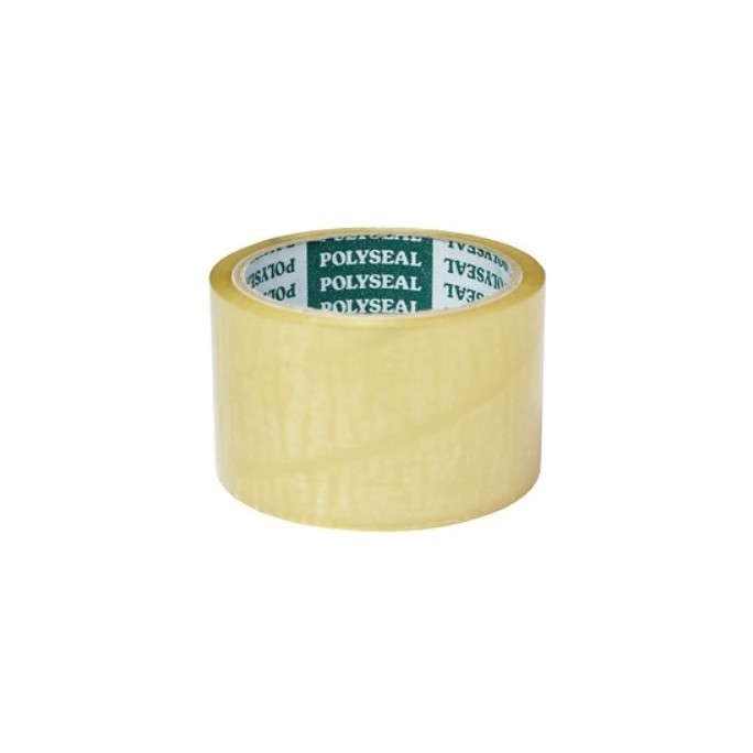 POLYSEAL TAPE เทปปิดกล่อง 3 นิ้ว x 45 หลา (แพ็ค 4 ม้วน) กาวยางธรรมชาติ เทปโอพีพี opp tape เทปใส — صورة 3