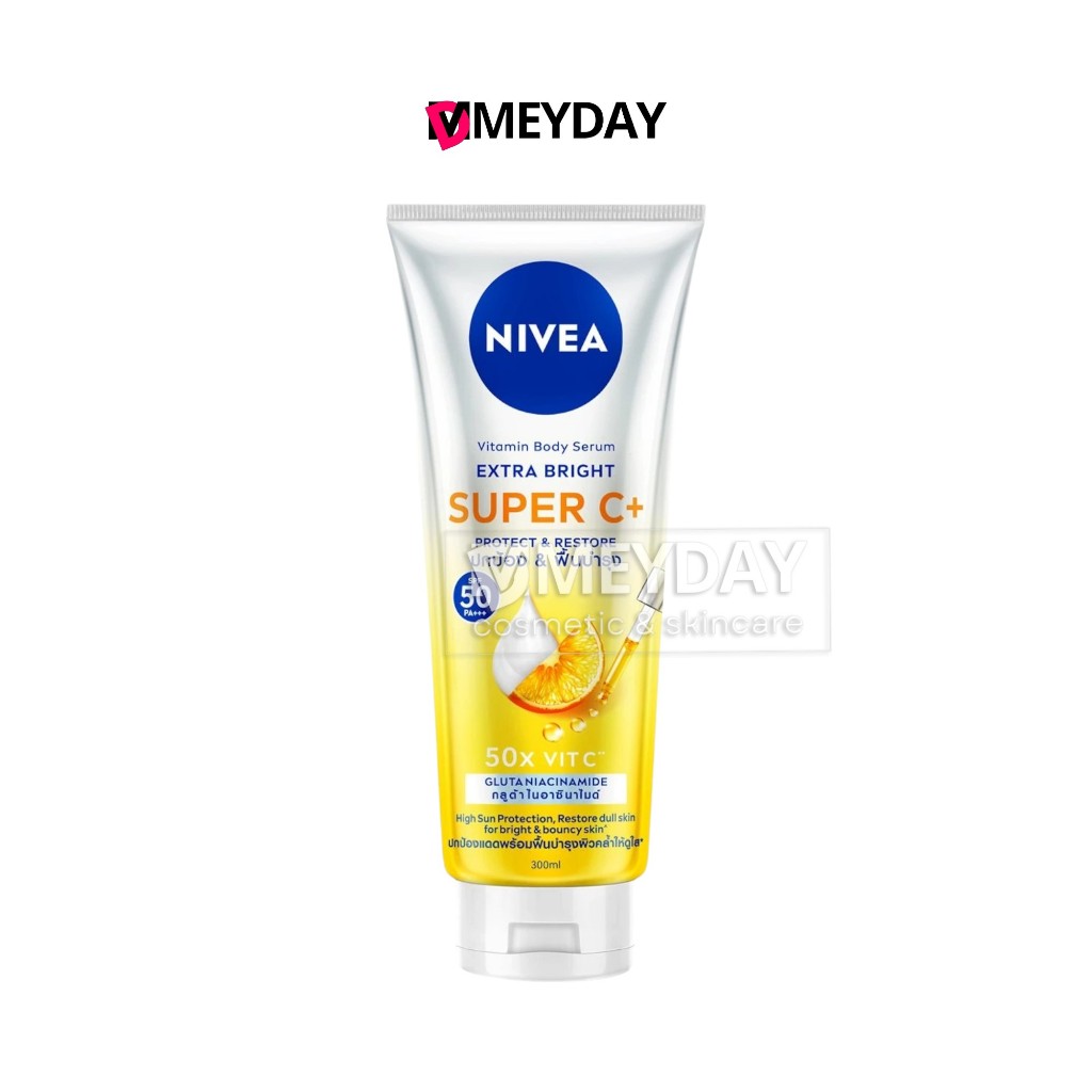 NIVEA เซรั่มบำรุงผิวกาย นีเวีย เอ็กซ์ตร้า ไบรท์ ซูเปอร์ซี+ วิตามิน เซรั่ม SPF 50 PA +++ ขนาด 320 ml