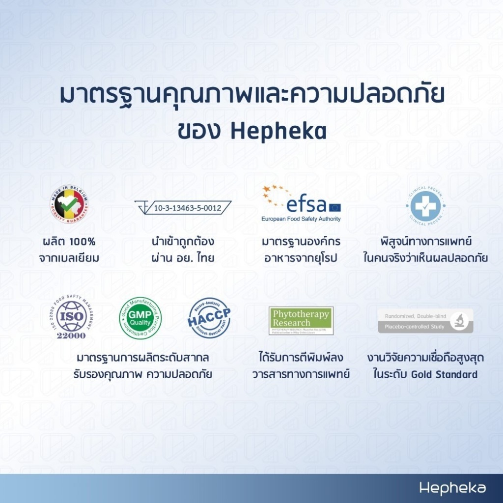 Hepheka 3 กล่อง 90 เม็ด อาหารเสริมดูแลตับ ไขมันพอกตับ ล้างตับ ค่าตับสูง (เฮฟฟีก้า)