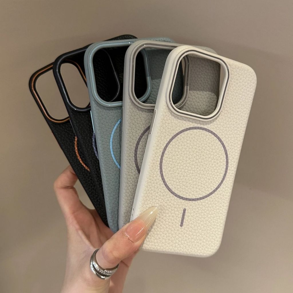 เคสโทรศัพท์ Magnetic For iPhone 13 11 17 pro max Case iPhone 11 15 16 pro max 14 12 pro max XR XS Max ลายลิ้นจี่