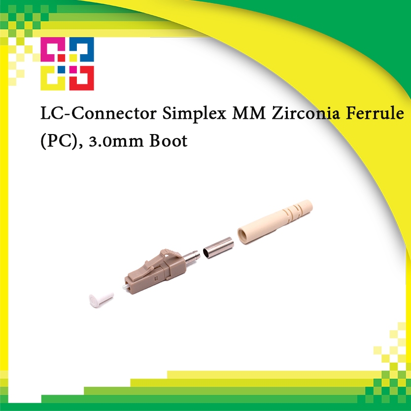B1-CM4 LC-Connector Multi-mode, Simplex Boot OD:3.0mm  4อัน/แพ็ค - BISMON