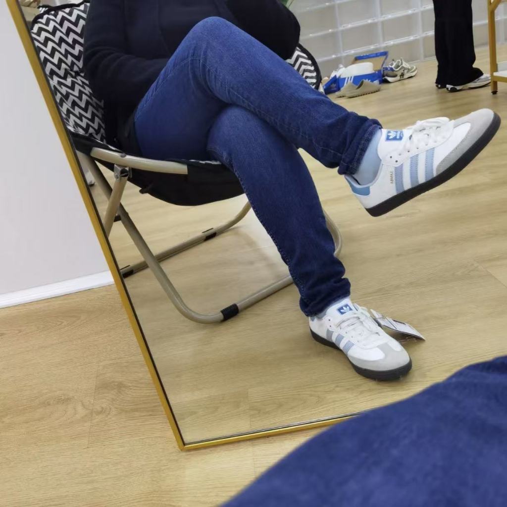 🎁ของแท้ 100 %🎁 adidas originals Samba OG ID2055 White/blue