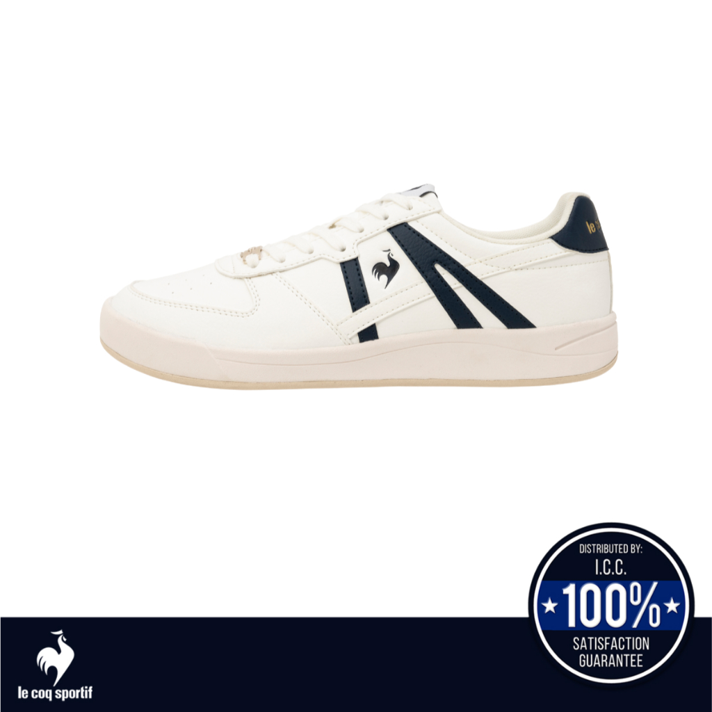 le coq sportif รองเท้าชาย-หญิง รุ่น LCS GRAND EST CL CLASSIC สีขาว-กรม (รองเท้าผ้าใบแฟชั่น)