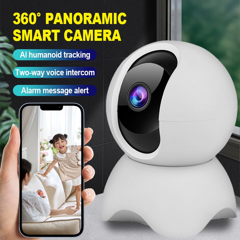 iCam365 สมาร์ทกล้อง HD 5 ล้านไร้สายบ้าน WiFi กล้อง - สามารถหมุนได้ 360 องศา  รับประกันหนึ่งปี