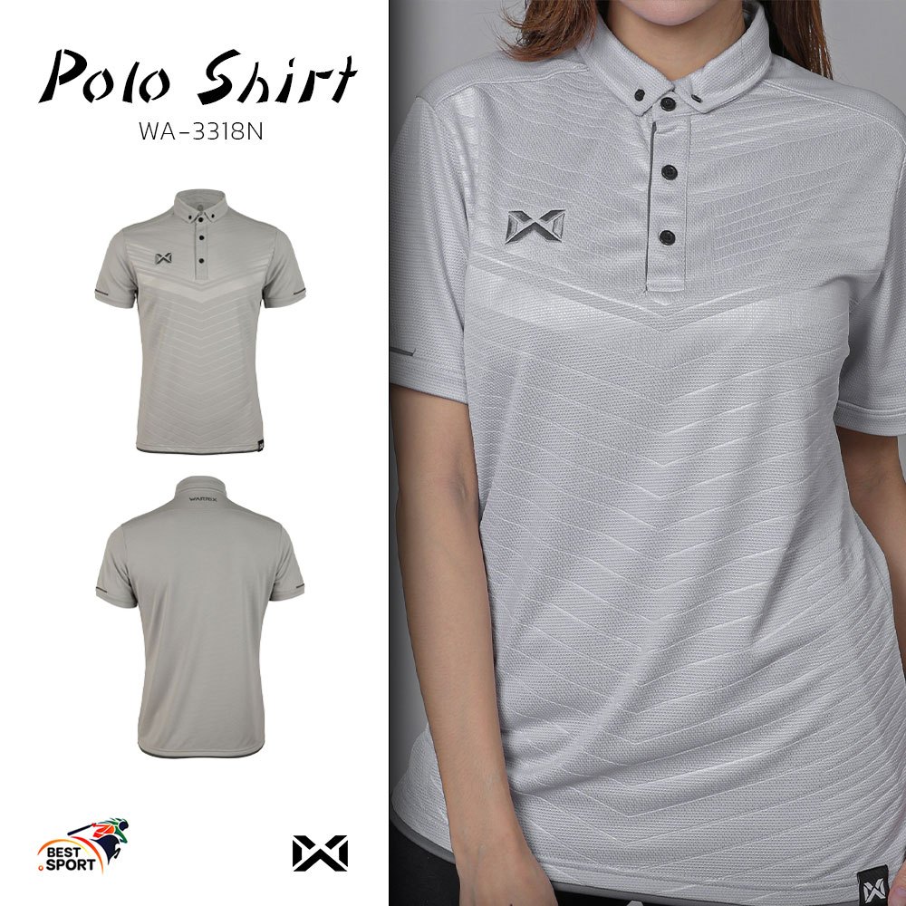 ส่งฟรีไม่มีไม้!!WARRIX เสื้อโปโล เสื้อโปโลแขนสั้นวอริกซ์ La VidaWA-3318N รหัสWA-3318N แท้100%