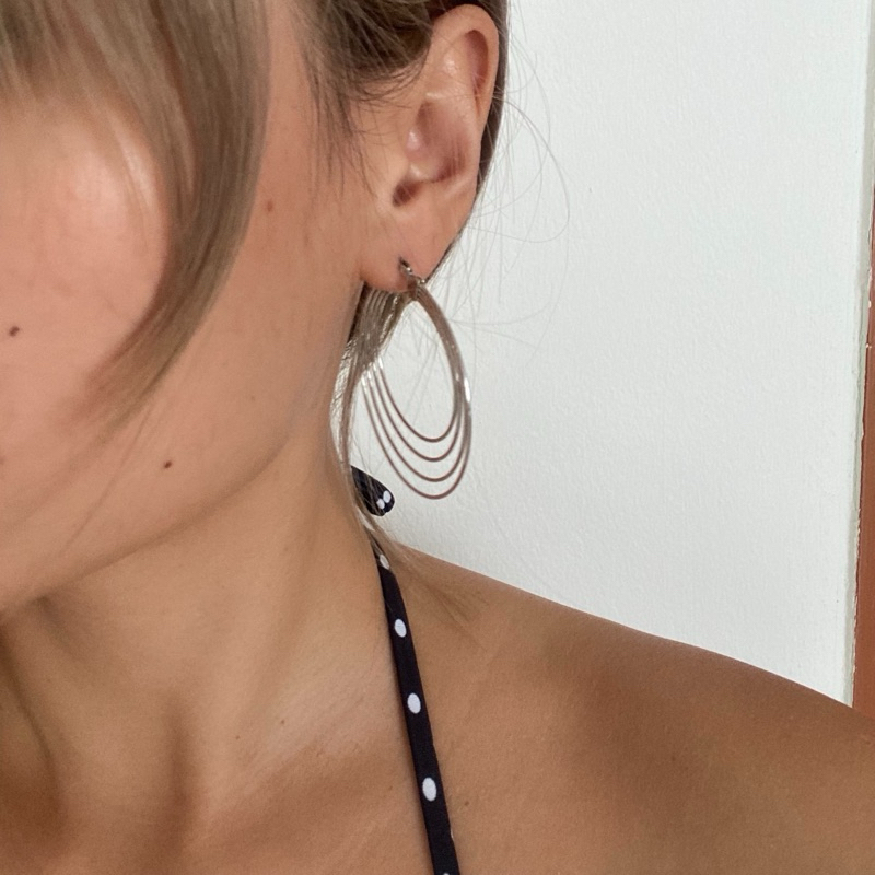 ต่างหู Frequency hoop earrings - wheniloveilove