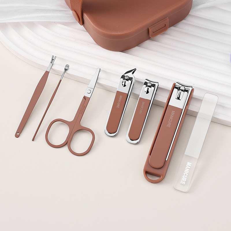 ชุดกรรไกรตัดเล็บ พรีเมียม 7ชิ้น/กล่อง อุปกรณ์ทำเล็บ ตกแต่งเล็บ - รูปที่ 2