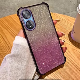 เคสโทรศัพท์ สำหรับ OPPO A18 A38 A17 A17K A78 A58 เคส หรูหรา กากเพชร 2in1 ไล่โทนสีสวย กันกล้อง กันกระแทกมุม F8