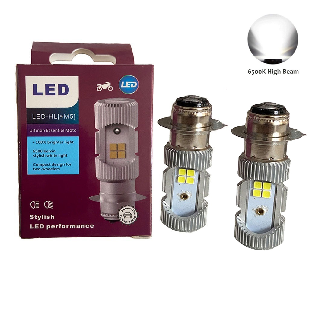 【จัดส่งในวันเดียวกัน】ไฟหน้า LED หลอดไฟ แป้นเล็กT19 12V DC 6W แสงขาว สว่างเพิ่ม 100%LED มอเตอร์ไซค์ [M5]MIO (1หลอด) กล - รูปที่ 2