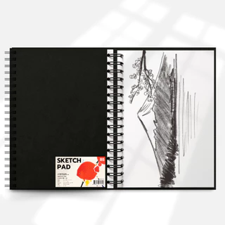 Saengroong สมุดวาดภาพพกพา Sketch book ปกPVCแข็งแรง มีแผ่นรอง / เล่ม