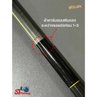 คันชิงหลิว Ruipui Black Samurai 6H สำหรับสายหมาและงานรั้ง วัสดุคาร์บอน40T ทนทานต่อเกมส์หนัก