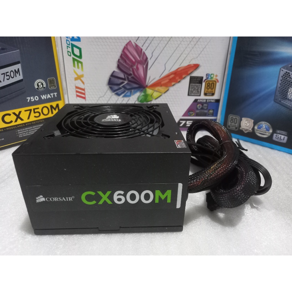 PSU ประกัน 4เดือน Corsair CX600M 600W 80+Bronze มือ2 สายถอดได้ / power supply / PSU / พาวเวอร์ซัพพลา