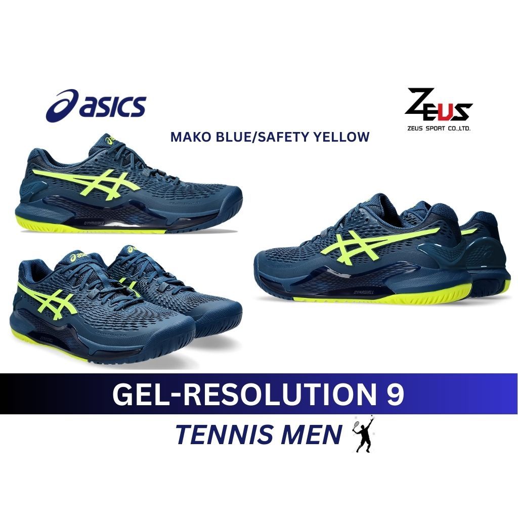 ASICS GEL-RESOLUTION 9 รองเท้าเทนนิสผู้ชาย สินค้าลิขสิทธิ์แท้ 100% [บริการส่งฟรี ทั่วประเทศ]