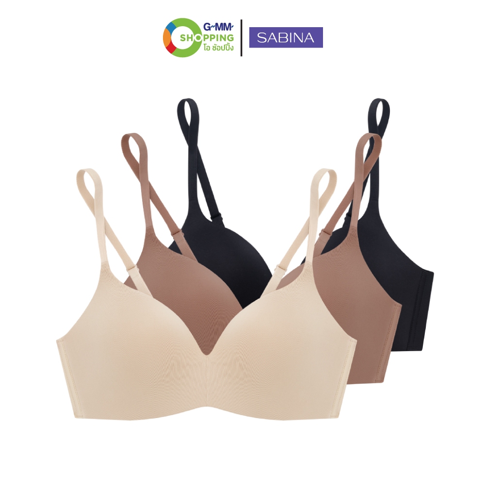 SABINA ซาบีน่า พริตตี้ เพอร์เฟค เสื้อชั้นใน ไม่มีดันทรง เซต 3 ตัว #200641