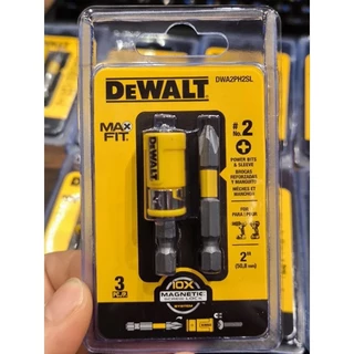 DeWalt ดอกไขควง DWA2PH2SL ของแท้ maxfit พร้อมถ้วยดูดแม่เหล็กแบบหมุนได้เพื่อการยึดเกาะและการควบคุมที่ดีขึ้น