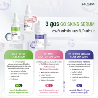 GO SKINS SALIC PEPTIDE ACNE SERUM 30 ML เซรั่ม ลดสิว ลดการอักเสบ คุมมัน ผิวแพ้ง่าย