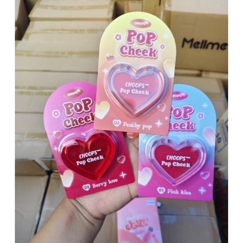 บลัชออนหัวใจ CHOOPS สีติดแน่น ลุคธรรมชาติ