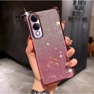 เคสโทรศัพท์ สำหรับ VIVO Y31D Y500i Y05 Y11D V70FE Y04 Y04S Y21D Y31(2025) Y29S Y29 เคสหรูหรา กากเพชร 2in1 ไล่โทนสีสวย F8