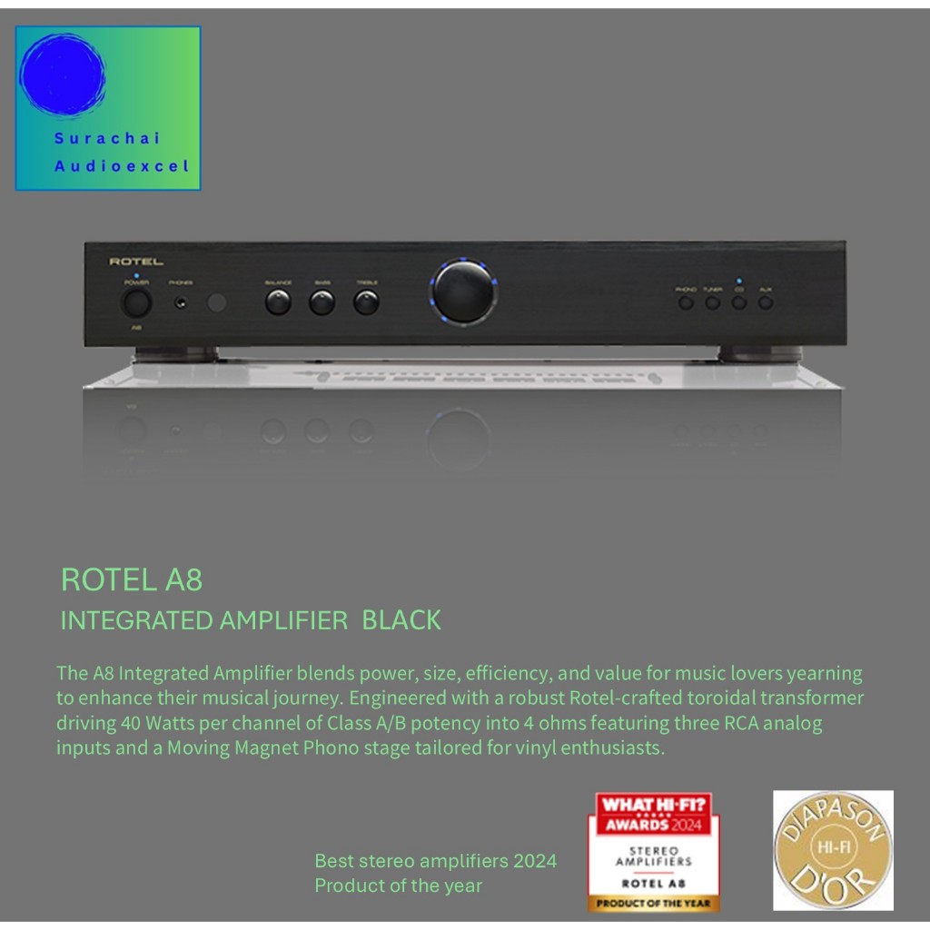 ROTEL : A-8 (BLACK)Integrated Amp