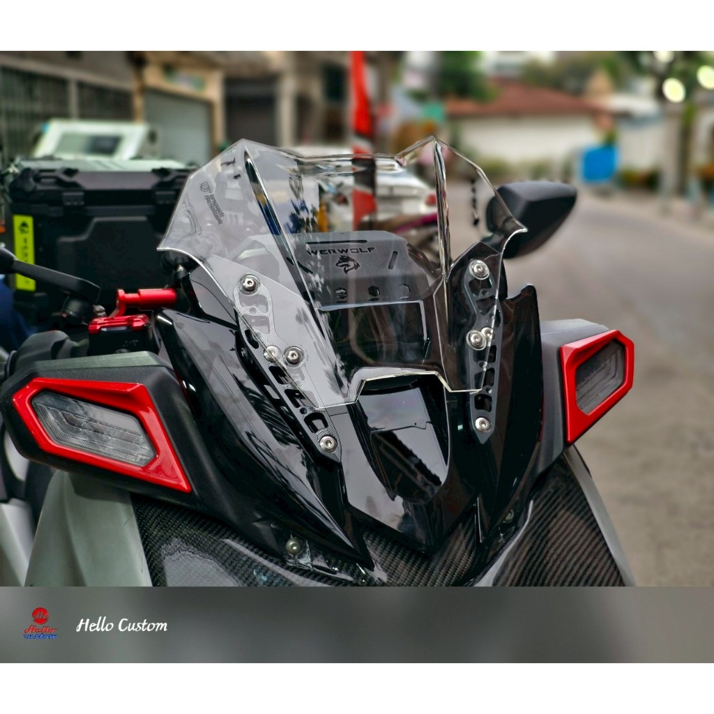 ชิวหน้า NEMO New Xmax300 2023-2025 ชิวหน้าพร้อม ขาอลูมิเนี่ยม ฐานชิว Xmax 300