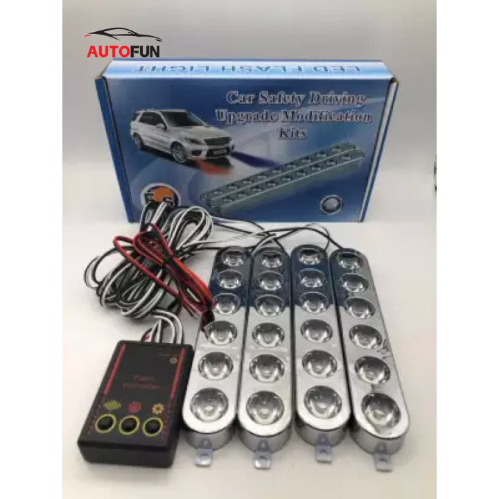 ไฟฉุกเฉินไฟไซเรนLED 6จุด * 4ช่อ รุ่น836 อเนกประสงค์ สีแดง-นำ้เงิน-สีเหลือง