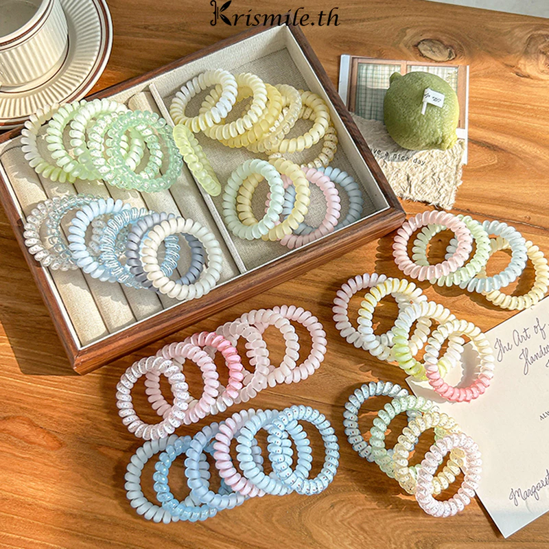 COD-ในไทย💖ห่วงสปริงเก็บผม สีแคนดี้ น่ารักหวาน สไตล์เกาหลี นักเรียนสำหรับผู้หญิง เครื่องประดับผมแฟชั่น ความยืดหยุ่นสูง-Kr
