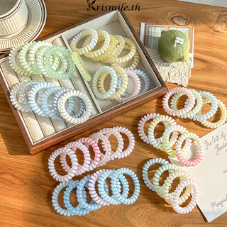 COD-ในไทย💖ห่วงสปริงเก็บผม สีแคนดี้ น่ารักหวาน สไตล์เกาหลี นักเรียนสำหรับผู้หญิง เครื่องประดับผมแฟชั่น ความยืดหยุ่นสูง-Kr
