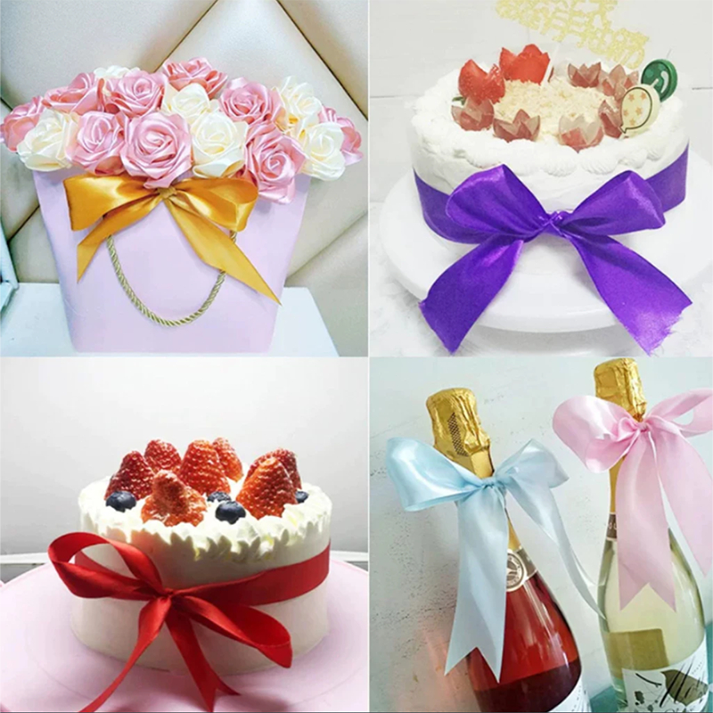 ริบบิ้นผ้าซาติน ด้านเดียว กว้าง 4 ซม. (22 เมตร/ม้วน) แฮนด์เมดDIY ริบบินผ้าซาติน ริบบิ้นห่อของขวัญ - รูปที่ 5