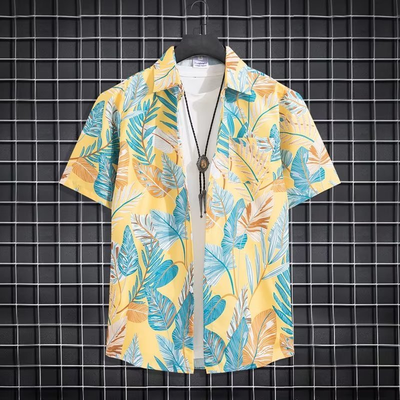 ONE-WE เสื้อฮาวาย ลายดอกไม้ ทรงหลวม ใส่ได้ทั้งหญิงและชาย ผ้าสปันนิ่ม ใส่สบายไม่ร้อน เหมาะกับเดินชายหาด เสื้อเชิ้ต