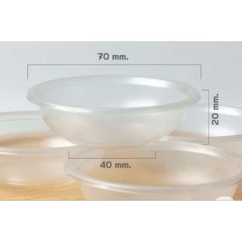 ถ้วยตะไลพลาสติก  มี 100 ใบ ใส่ขนมถ้วย ขนมไหย ใส่ขนมต่างต่างได้ตามมี่ต้องกร