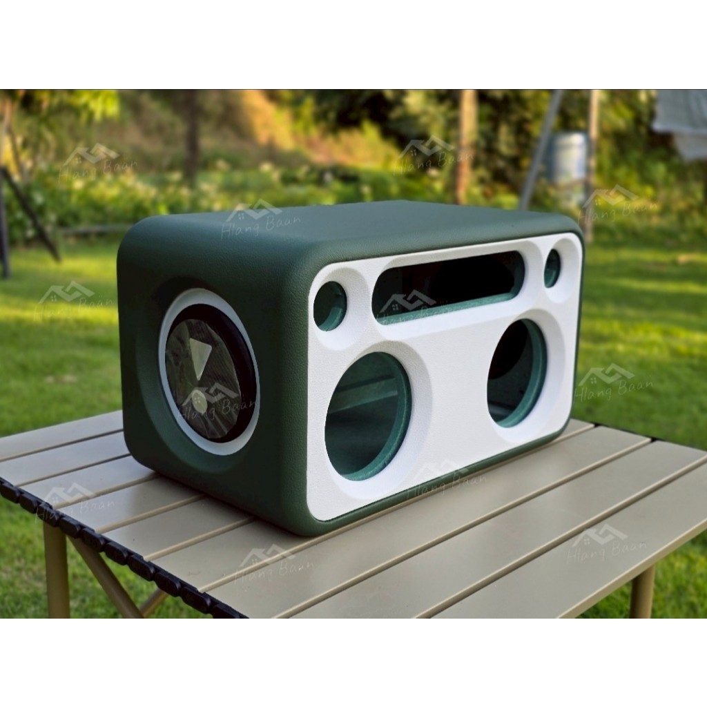 ตู้โค้ง พาสซีฟ 5 นิ้ว (เพลทหน้า) ดอก 4-4.5″ แหลม2″hk [ตู้เปล่า งานดิบ/หุ้มหนัง สีแจ้งแชท] **ราคาไม่รวมแผ่นพาสซีฟ**