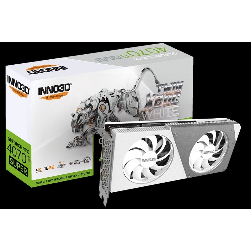 INNO3D GeForce RTX™ 4070 Ti SUPER TWIN X2 OC WHITE มือสอง ไม่มีกล่อง
