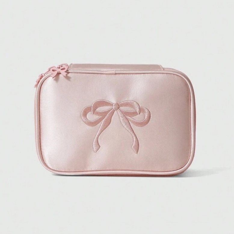 (พร้อมส่ง🎀) ROMWE ribbon cosmetic bag กระเป๋าเครื่องสำอาง กระเป๋าจัดระเบียบ