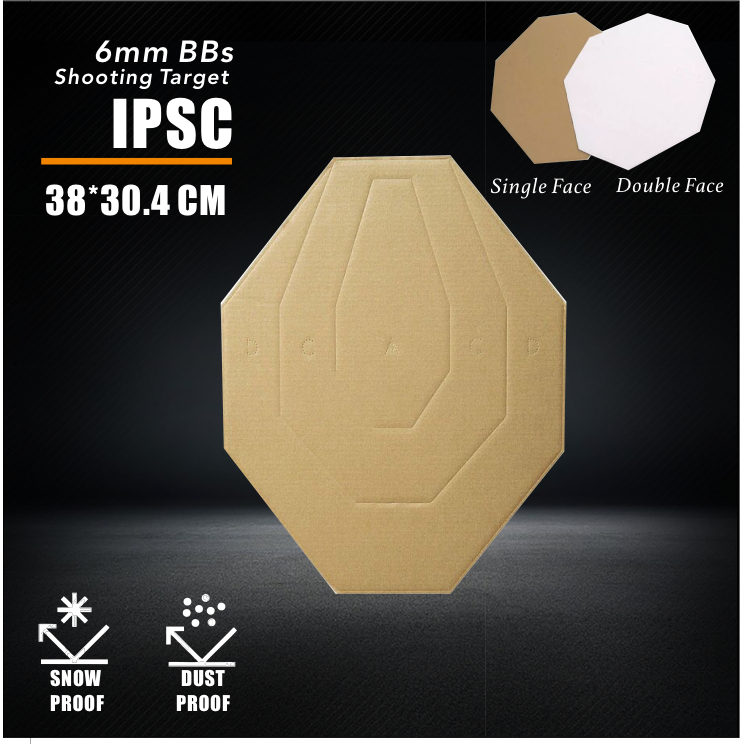 IPSC 6mm Airsoft Shooting Cardboard เป้าคาร์ดบอร์ด IPSC คุณภาพสูง