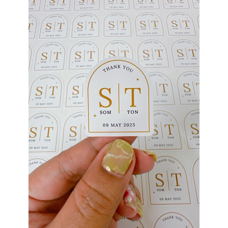 สติกเกอร์งานแต่ง ติดขวดน้ำผึ้ง ❤️(สุดคุ้ม 88 ดวง) - รูปที่ 4