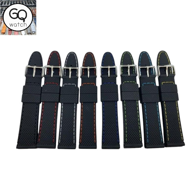 𝗚𝗤 𝘄𝗮𝘁𝗰𝗵 สายนาฬิกา 18-22MM สายซิลิโคน สายยางนิ่ม เกรด A+ seiko casio watch strap rubber silicone