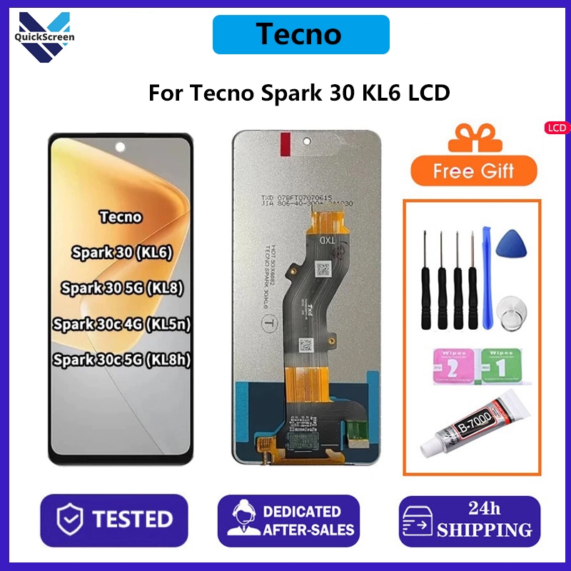 QS สำหรับ Tecno Spark 30 KL6/ Spark 30 5G KL8 / Spark 30C 4G KL5n / 30C 5G KL8H LCD